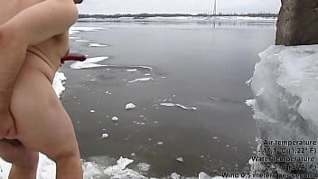 Swim with a long deep dildo (45 cm in ass) in WATER!! #3