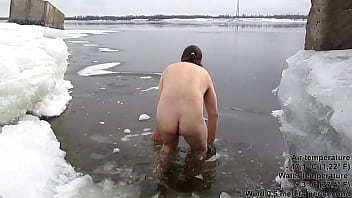 Swim with a long deep dildo (45 cm in ass) in WATER!! #3