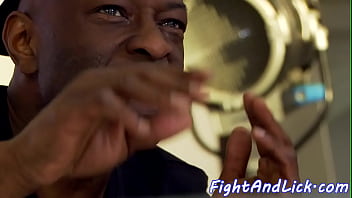 Euro lesbians sixtynining after a cat fight