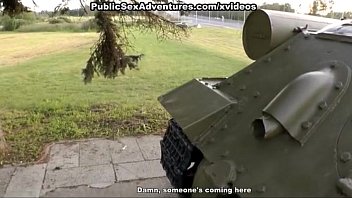 Public nudity and risky outdoor fuck