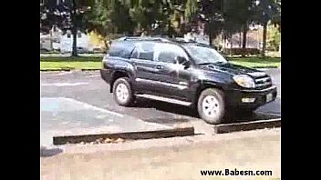 Brandi big tits gives handjob in car 00