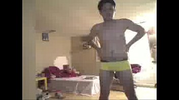 Some latino twink dancing with undies on a popular social camsite
