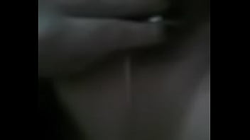 Brandy S rubbing her tits and clit