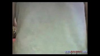 Milf with nipple piercing just getting out of shower plays with her pink pussy