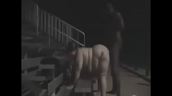White BBW Fucked in a public baseball diamond