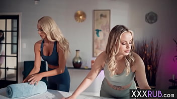 Teen lesbians Emma Hix and hot Anna Claire Clouds licked MILFs Queenie Sateen wet pussy