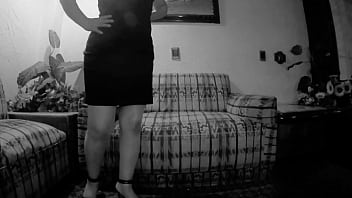 Job interview. He fucks me and ties me up with stockings to hire me