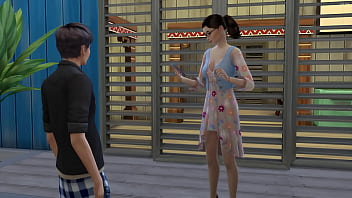 Japanese step mom and step son share the same bed on vacation in Spain - Asian stepson leaves his stepmother pregnant after he fucks her