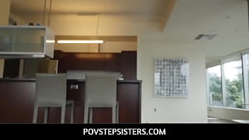 PovStepsisters  -  Desperate Teen Stepsis Pleads Stepbro To Shut His Mouth- Chloe Cherry