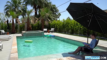 Pool party turns into a wild ass fucking marathon as the two stepbrothers Taylor Reign and Jack Bailey start having sex by the pool, and in the pool!