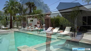 Pool party turns into a wild ass fucking marathon as the two stepbrothers Taylor Reign and Jack Bailey start having sex by the pool, and in the pool!