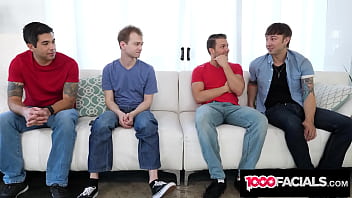 1000Facials - Hot Blonde Babe Gets Into A Sweet And Juicy Blowbang