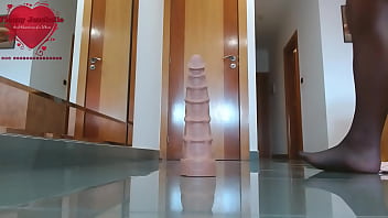 FloozyJezebelle Camslut destroys her ass with huge anal dildo *** Extreme insertions