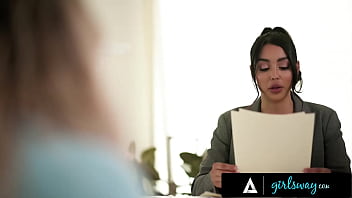 GIRLSWAY - Sad Busty Kayley Gunner Destroys Her Sexy Lawyer Vanessa Sky'_s Pussy With Her Fingers