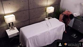 FANTASY MASSAGE - Hot Babe Valentina Nappi Gives A Solid BJ Under The Table During A Massage