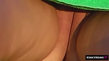 Hot blonde without panties