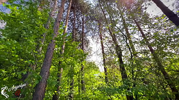 Cumshot on the face in glasses of an unfamiliar beauty in a dress - AnGelya.G