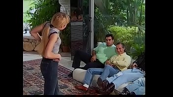 Famous director Rocco Siffredi exacerbate a task for juicy blonde teen Sandy Balestra:now she has to satisfy 14 horny guys at one time