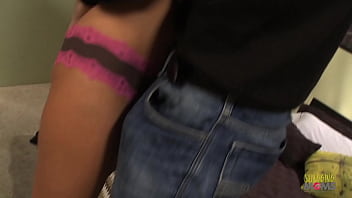 Charisma Cappelli'_s fake tits bounce while she rides a cock