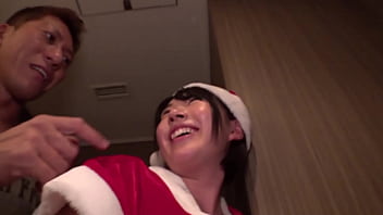 Young Japanese Santa Claus Masturbates in the Toilet