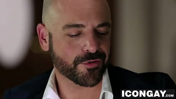 Andy goes down on his boss to suck on his big cock