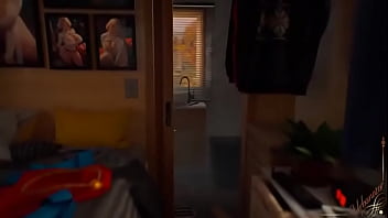 Hot shemale fucking in a lift