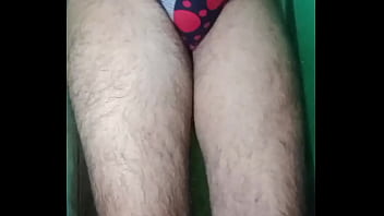 Indian Gay Crossdresser Gaurisissy in blue Salwar Suit pressing his boobs and fingering in his ass