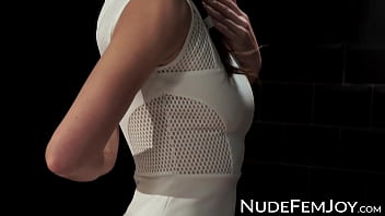 Beautiful Tina Kay erotic vibrator pussy play in restroom