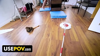 Ike Calls Rachel, His Favorite FreeUse Maid, To Help Him Clean The House Before His Big Date Tonight