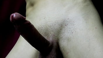 The best blowjob in my life, a very realistic toy for a powerful oral orgasm in a wet and deep mouth and sperm slowly flows down the lips and penis