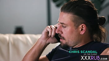 Passion body massage by sexy blonde big tits Russian MILF Slimthick Vic