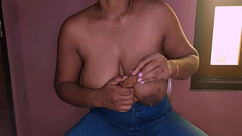 Hot sexy JANAKI DE SILVA sucks her beautiful tits and drips milk