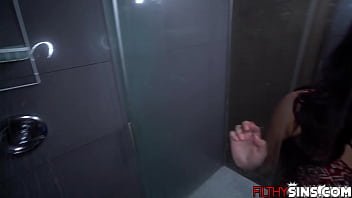 Take it easy with your stepsister bro, you'_re face fucking her brains out. Literally! But damn, Monica Sage getting fucked real good in the shower is hot to watch!