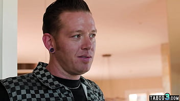 Dude seducing and fucking his GFs big boobed MILF stepmom Katie Morgan