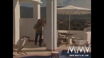 Short haired bitch gets fucked outdoors