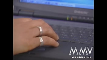 Perfect bodied blondie fucking in the mirror