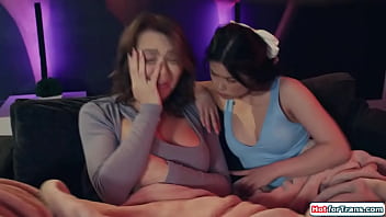 Ts Emma Rose sucks while anal fistfucked