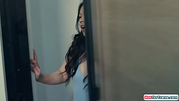 Ts Emma Rose sucks while anal fistfucked