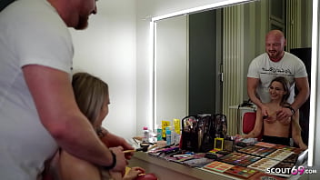 German Bitch Micky Muffin seduce to BTS Fuck by Stylist at Porn Set