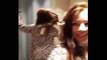 Real orgasm and squirt in changing room