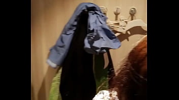 Real orgasm and squirt in changing room