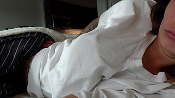 My naughty morning in red lingerie