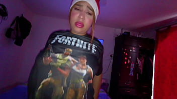 Hot Mexican screams from receiving cock so much and they even give her cum on her face this Christmas 2023