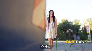 Hot Brunette Russian Makes Some Money While Traveling