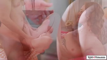 Nudist ladyboy Kasey Kei fucks neighbor