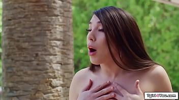 Nudist ladyboy Kasey Kei fucks neighbor