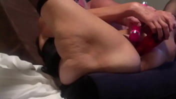 Mature Husband Toys Wife'_s Clit While She Masturbates With Huge Toy
