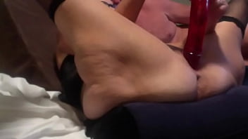 Mature Husband Toys Wife'_s Clit While She Masturbates With Huge Toy