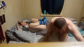 Couple Joe n, and Lori t have sex in the missionary position till he cums deep inside her pussy.