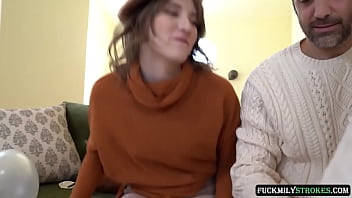 For this reason, your stepdaughter should not wear a miniskirt without panties. Horny stepfather fucks his stepdaughter while his wife prepares the party for New Year'_s 2024.